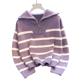 SUSAN™ – Relaxed Fit Long Sleeve Collared Sweater