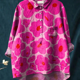 Vibrant Pink Floral Blouse - Holly