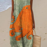 Oceanic Midi Dress by Tess
