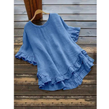 Evita - Plus Size Ruffle Hem Top