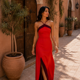 Wategos - Side Slit Halter Dress