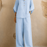 Maribel | Wide-Leg Pants with Batwing Sleeves
