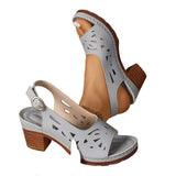 Alina – Block Heel Sandals with Ankle Strap