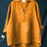 Amber - Blouse with Grey and Pink Print