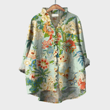 Charlotte - Floral Green Blouse