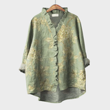Millie - Emerald Patterned Blouse