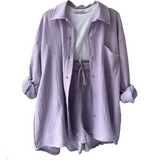 VERA™ – Contemporary Button-Up Shorts Ensemble