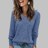 DERI™ - Cozy V-Neck Long Sleeve Tee