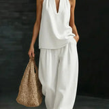 Martina - V-Neck Wide-Leg Jumpsuit for Effortless Style