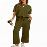 JULIE™ – Women's Relaxed Fit Cropped Lounge Set