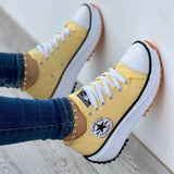 Imani – Structured Sole Platform Canvas Sneakers