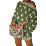Zindel - Bohemian Lantern Sleeve Linen Coordinated Set