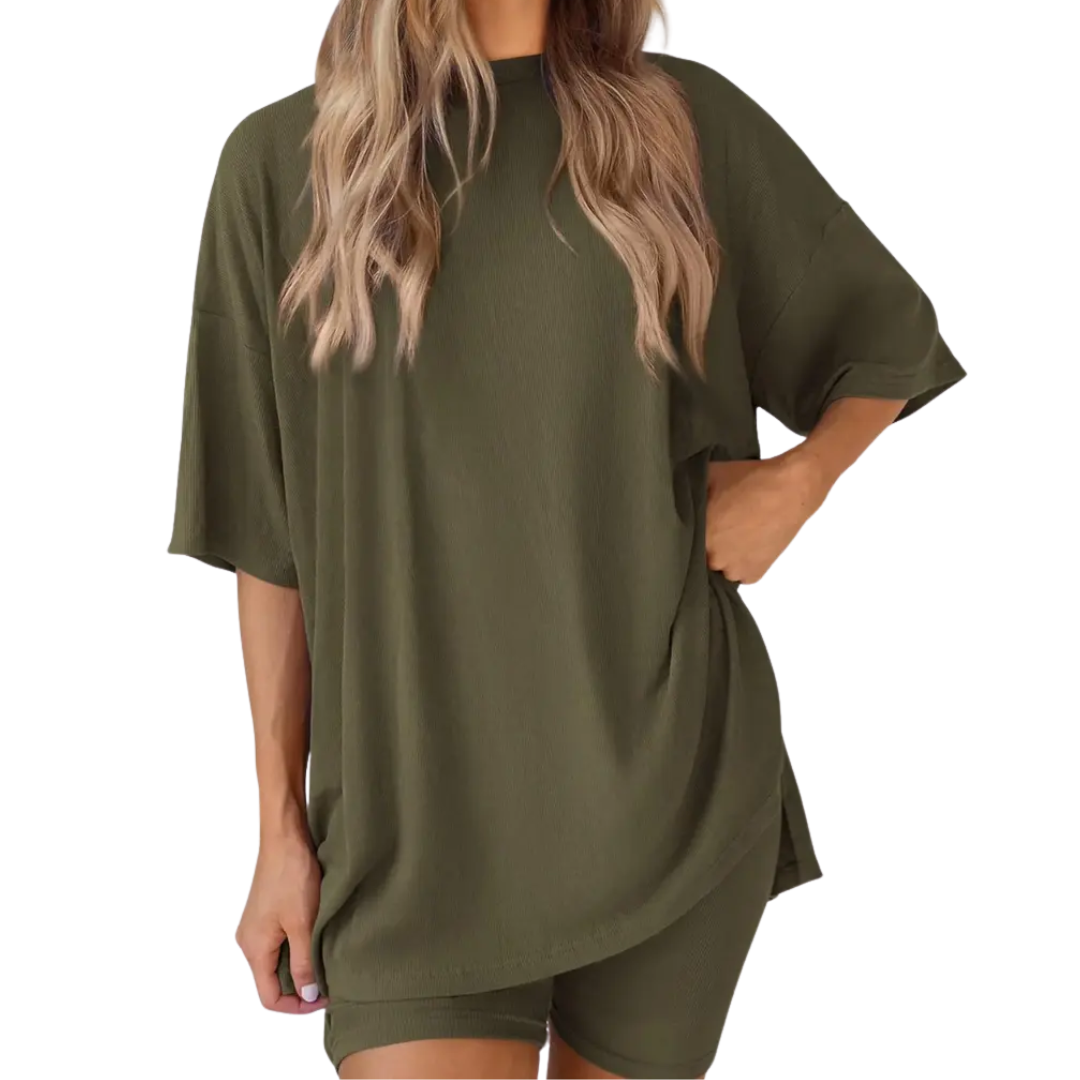 LENNIE™ – Cozy Solid Lounge Shorts Set