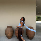 Brown and Blue Dress by Bells