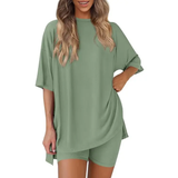 HALSEY™ – Cozy Solid Lounge Two-Piece Ensemble