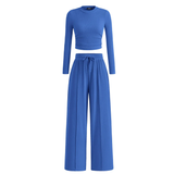 REMIT - Ribbed Knit Crop Top with Wide Design