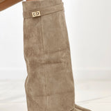 ARABELLA™ - Khaki Suede Ankle Boots