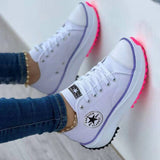 Imani – Structured Sole Platform Canvas Sneakers