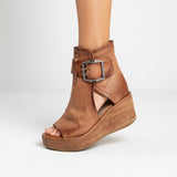 Oriana – Ankle Boots with Open Wedge Design