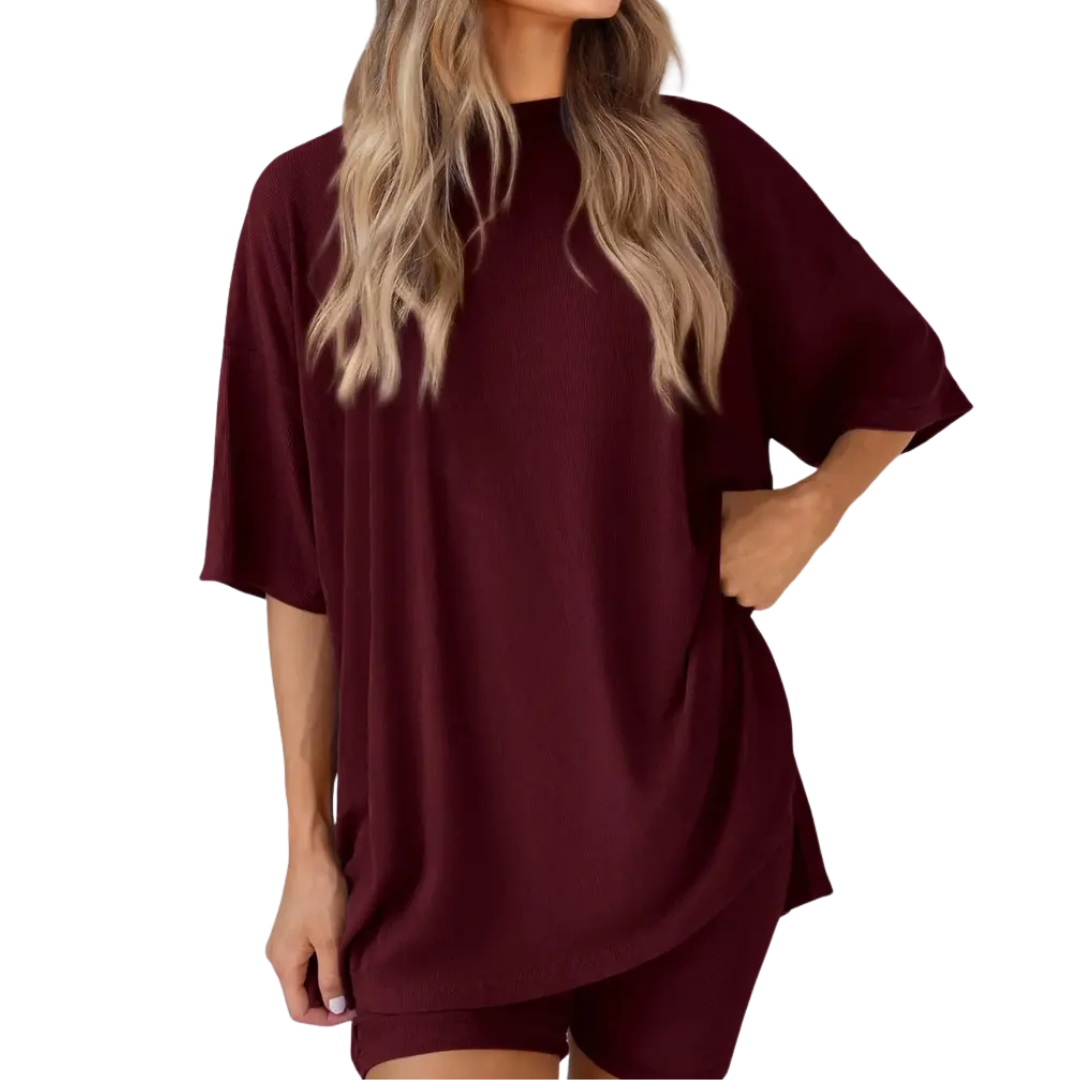 LENNIE™ – Cozy Solid Lounge Shorts Set