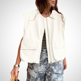 QUANA™ - Relaxed Fit Sleeveless Zipper Vest