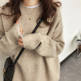 IMOGEN™ - Timeless Drop Shoulder Long Sleeve Knit Sweater