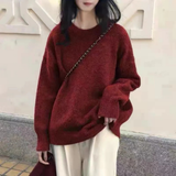 IMOGEN™ - Timeless Drop Shoulder Long Sleeve Knit Sweater