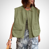 QUANA™ - Relaxed Fit Sleeveless Zipper Vest