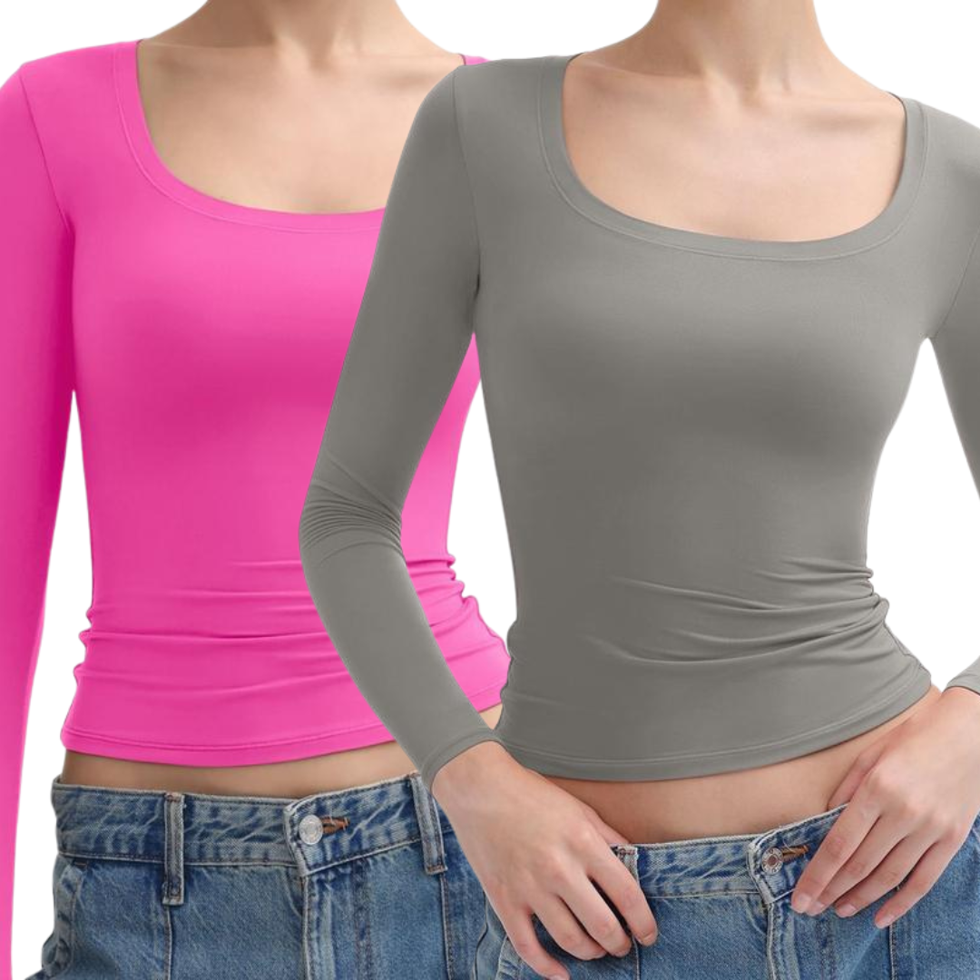 Nina - Long Sleeve Scoop Neck Double