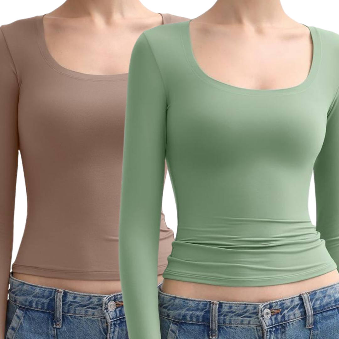 Nina - Long Sleeve Scoop Neck Double