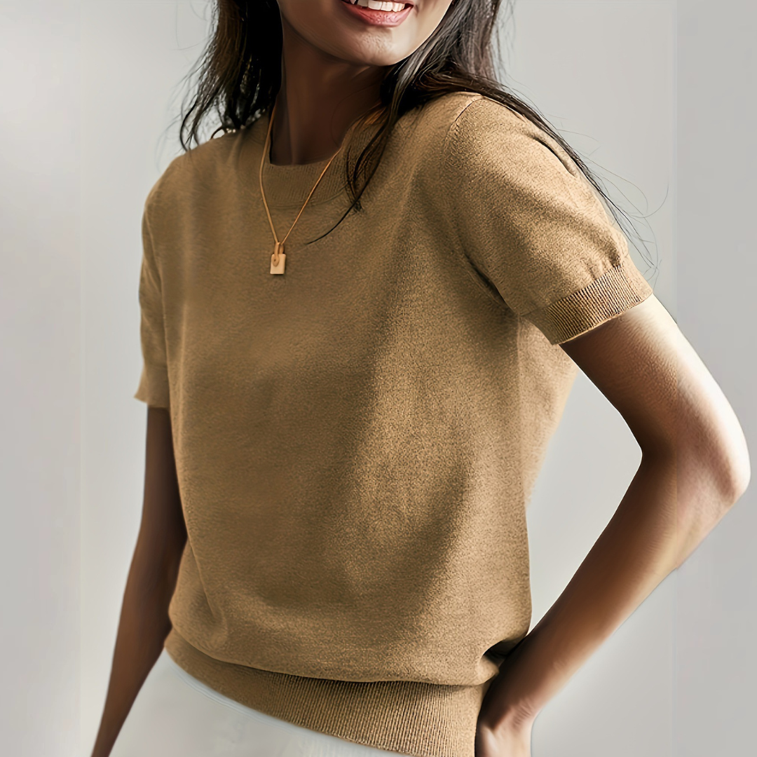 Vianca - Relaxed Fit Short Sleeve Crew Neck Tee