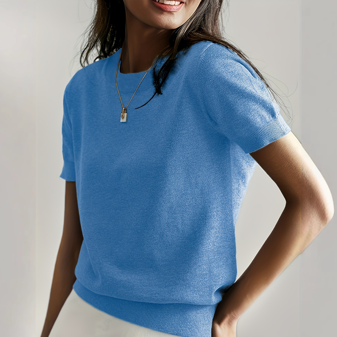 Vianca - Relaxed Fit Short Sleeve Crew Neck Tee