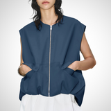 QUANA™ - Relaxed Fit Sleeveless Zipper Vest