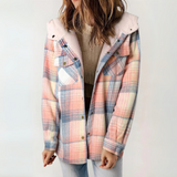 PERESA™ Casual Hooded Coat with Long Sleeves and Button Front