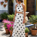 Trigg - Polka Dot Top and Skirt Ensemble