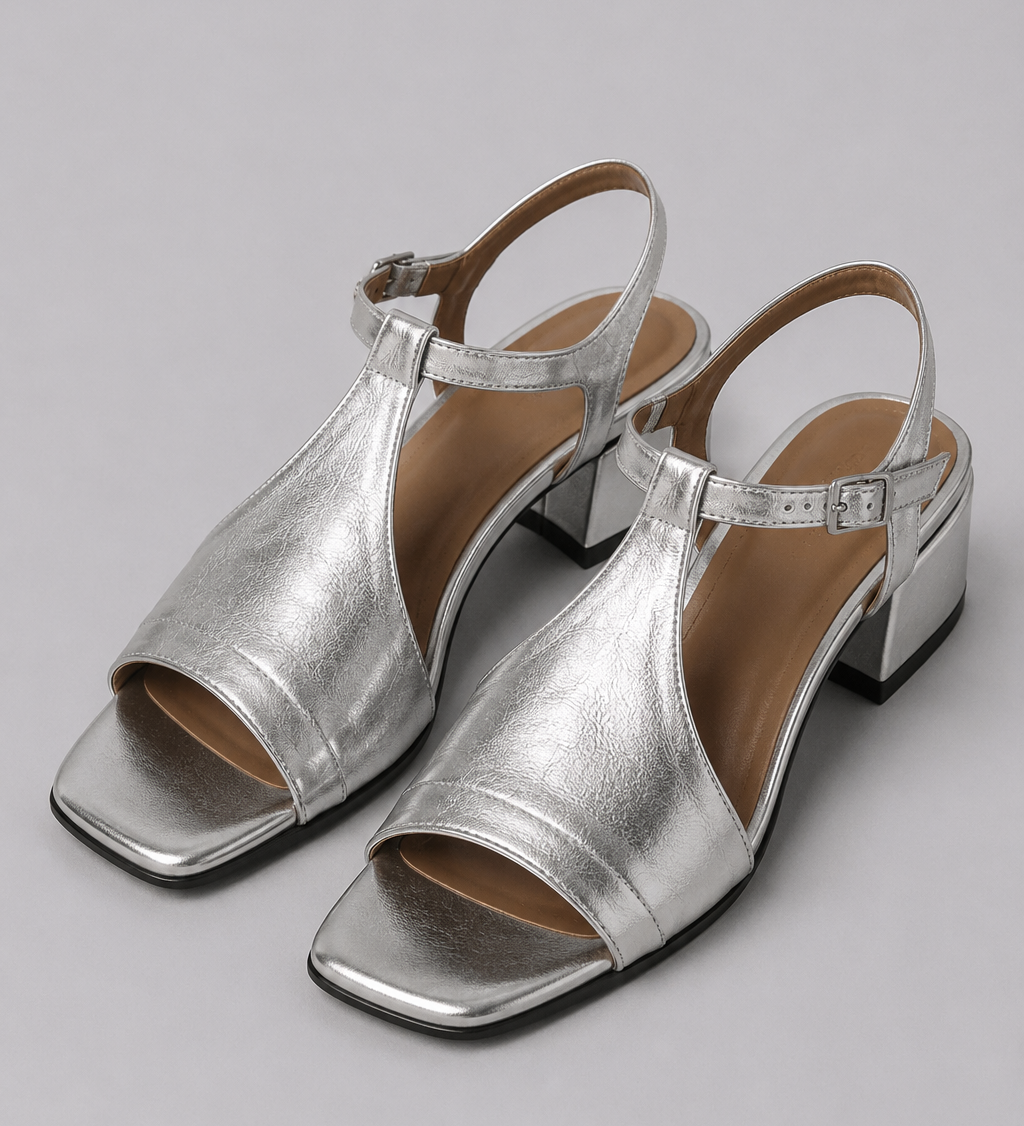 Bold Silver Summer Sandals for Men