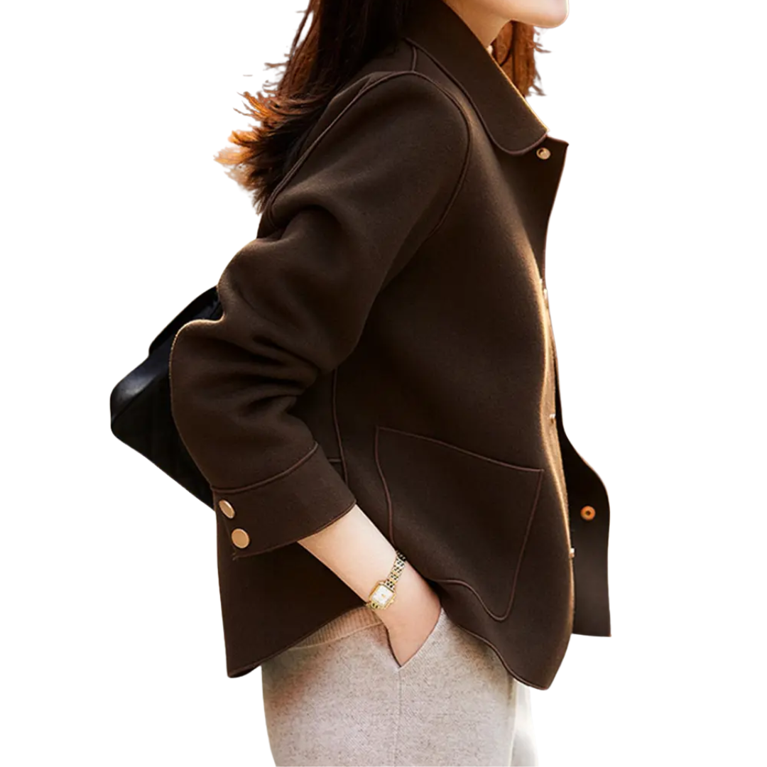 DOROTHEA™ – Elegant Double-Faced Wool Peacoat