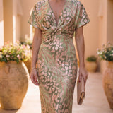 Scarborough - Front Knot Shaping Midi Dress