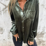 Dahlia - Luxurious Velvet Blouse
