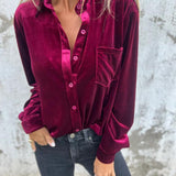 Dahlia - Luxurious Velvet Blouse