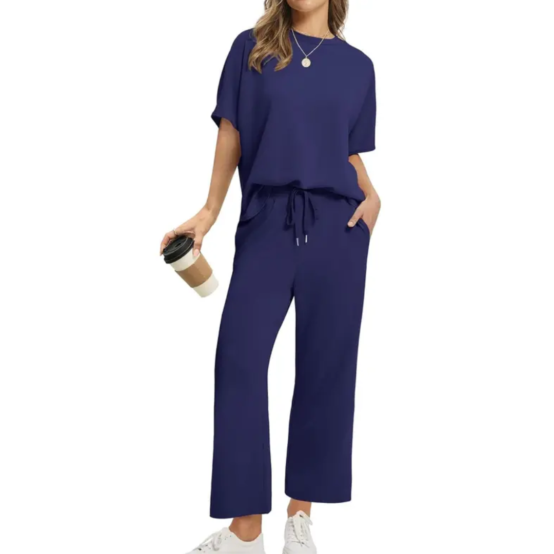 TATUM™ – Cozy Wide Leg Lounge Set with Relaxed Fit