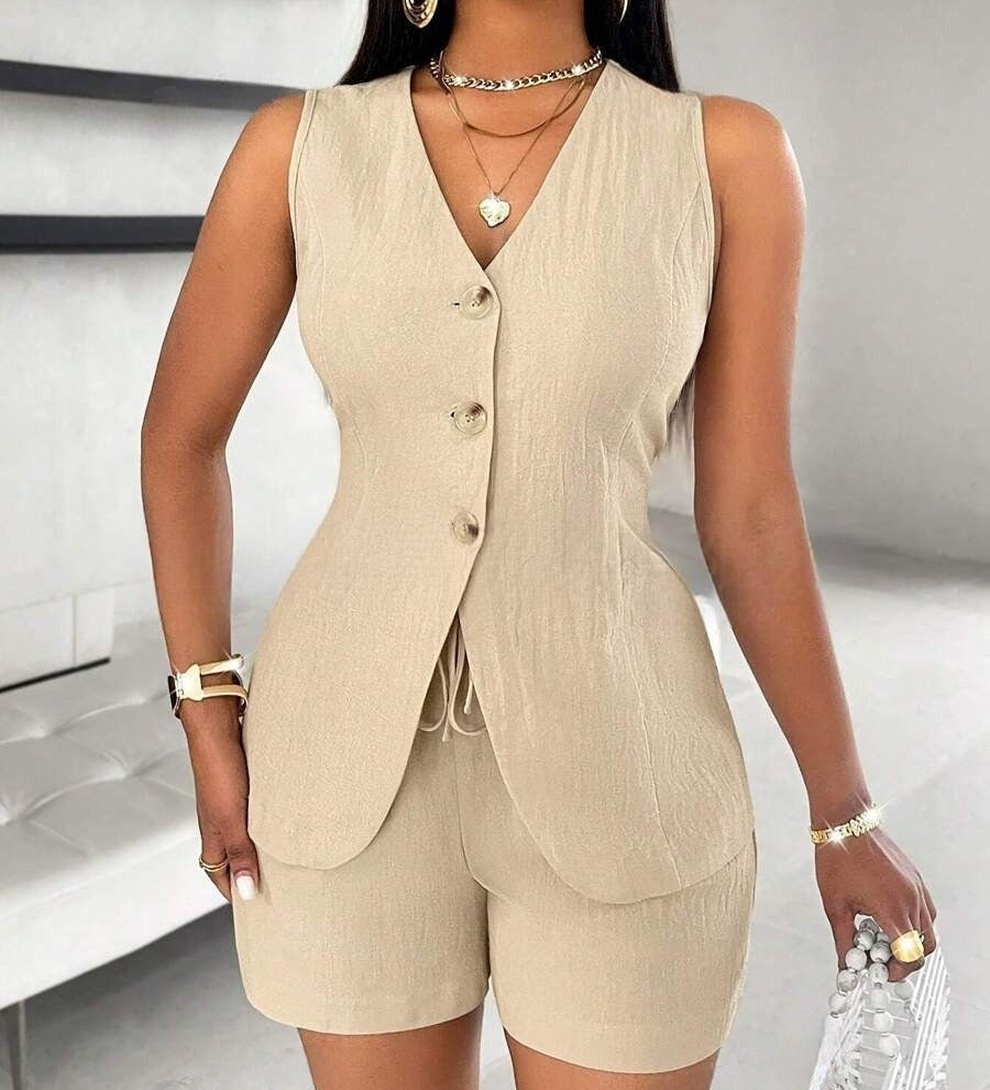 CHELENA™ – Stylish Summer Vest and Shorts Ensemble