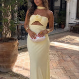 Whitehaven - Corsage Halter Maxi Dress