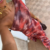 Noosa - Off-Shoulder Watercolor Maxi Dress