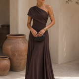Currumbin - Elegant Brown Maxi Dress