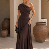 Currumbin - Elegant Brown Maxi Dress
