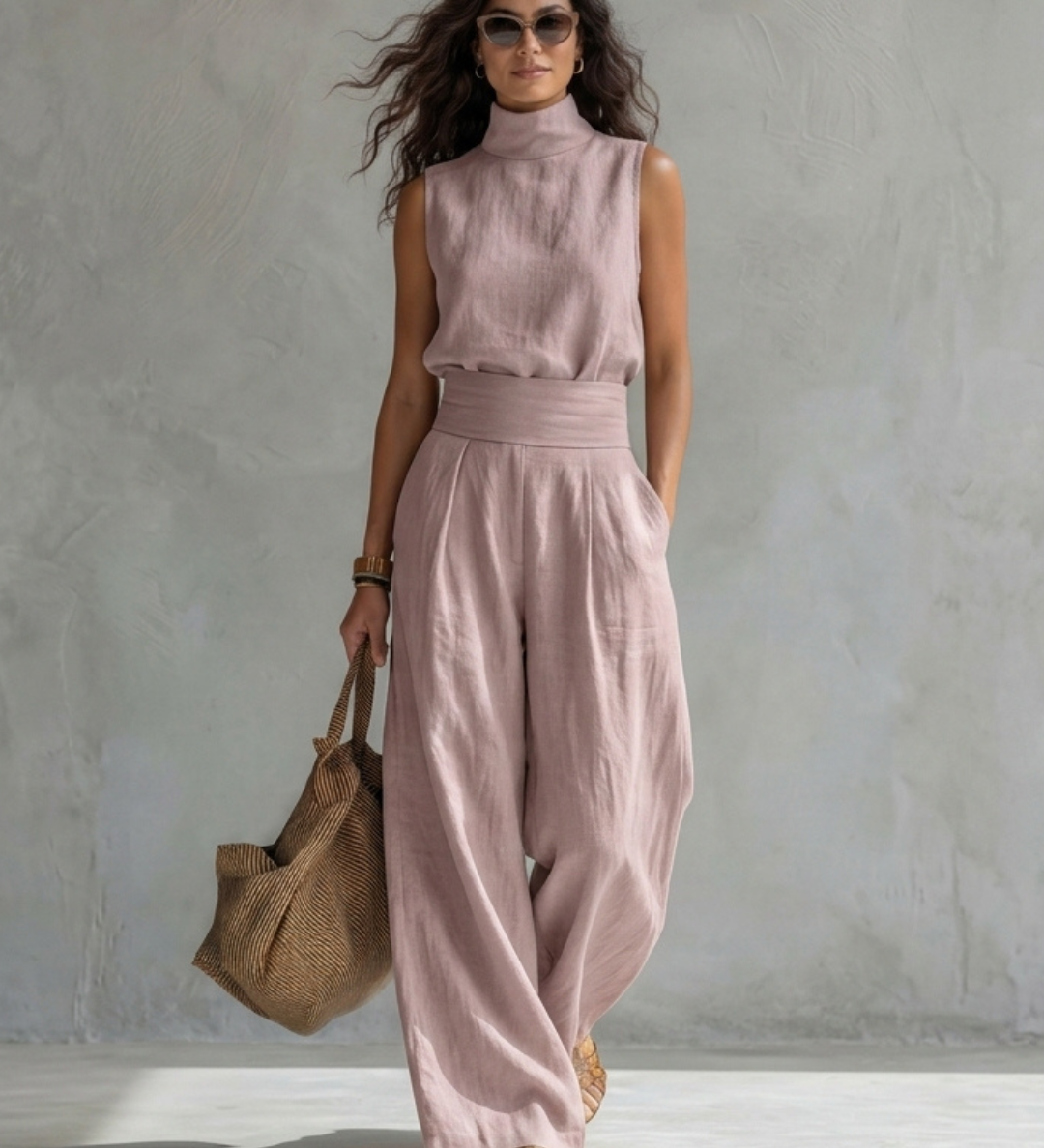 Maria - Chic Wide Leg Pants and Top Ensemble