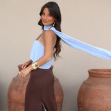 Brown and Blue Dress by Bells