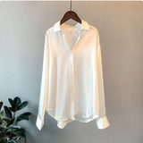 Florence - Luxurious Long-Sleeve Silk Blouse
