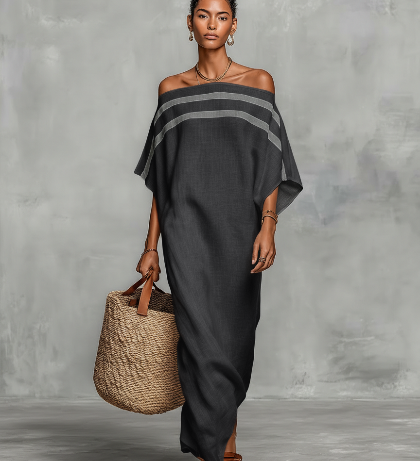 Paloma - Elegant Linen Maxi Dress